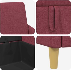 vidaXL Σαλονάκι Σετ Με Αποθηκευτικό Χώρο 2 pcs Κόκκινο Πολυεστέρας