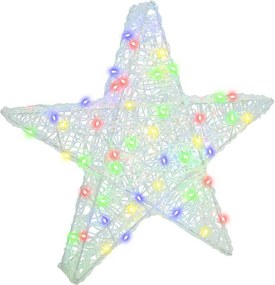 vidaXL 3D Αστέρι με 50 LED Πολύχρωμο 55 x 53.5 x 10 εκ Ακρυλικό