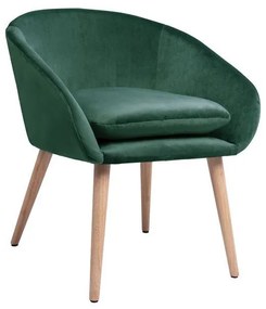 Armchair Ellie  cypress green Velvet, 60x63x70cm