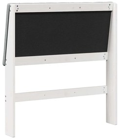 vidaXL Ταπετσαρισμένο κεφαλάρι Ανοιχτό γκρι 90 cm Στερεά ξυλεία πεύκου