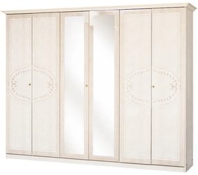 Ντουλάπα Εξάφυλλη Oprah-Ζαχαρί - 262.00Χ60.00Χ224.00cm