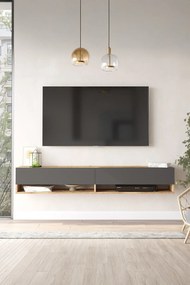 Stewehome Έπιπλο τηλεόρασης με ράφι και ντουλάπι από πεύκο 180x31x30 cm