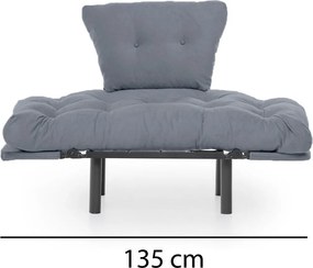 Πολυθρόνα Γκρι NITTA SINGLE 70x95x85