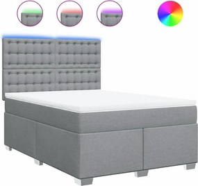 vidaXL Κρεβάτι Boxspring με Στρώμα Αν. Πράσινο 160x200εκ Υφασμάτινο