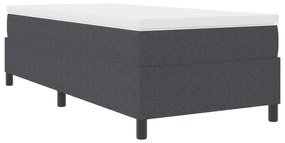 vidaXL Κρεβάτι Box Spring Σκούρο Γκρι Μονό Κορντούρα