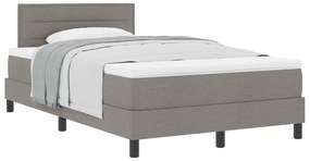 vidaXL Κρεβάτι με Βάση και Στρώμα Ταμπά 120x200 cm Ύφασμα