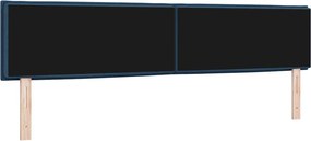 vidaXL Κεφαλάρι με κεφαλάρι Μπλε 200 cm Τεχνητό Δέρμα