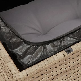 vidaXL Patio Sofa Set 9-θέσια Μίξη μπεζ και ανοιχτό γκρι