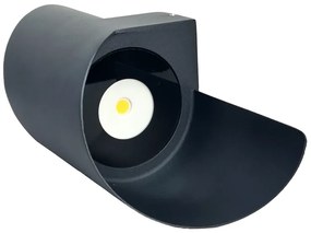 POWERTECH LED φωτιστικό τοίχου HLL-0163, 10W, 4000K, 850lm, IP65, μαύρο