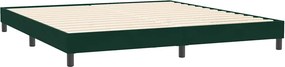 vidaXL Box Spring κρεβάτι με στρώματα σκούρο πράσινο Βελούδινο