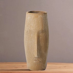 Βάζο αλουμινίου Nextdeco ανοιχτό καφέ Υ20χØ9εκ.