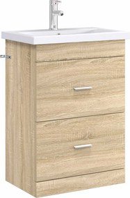 vidaXL Ντουλάπι Κάτω από τον Νιπτήρα Sonoma Δρυς 56 x 37,5 x 81 εκ