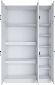 Τριφυλλη Ντουλαπα Λευκο BA104 55x145x239