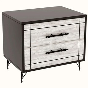 Κομοδίνο Night 854KLN3085 50x40x55cm Grey-Black