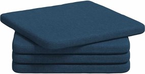 vidaXL Μαξιλάρια καθισμάτων 4 pcs Μπλε 40 x 40 x 3 cm ύφασμα