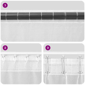 vidaXL Κουρτίνες Voile με Καρτέλα Κορυφή 2 τεμάχια Καφέ