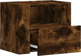 vidaXL Κομοδίνο Επιτοίχιο Καπνιστή Δρυς 45x30x35 εκ.