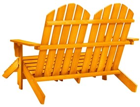 Καρέκλα Κήπου Adirondack Διθέσια Πορτοκ. Ξύλο Ελάτης &amp; Υποπόδιο - Πορτοκαλί