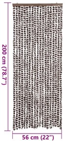 vidaXL Σήτα Εντόμων Καφέ και Λευκό 56 x 200 εκ. από Σενίλ