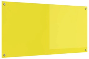 vidaXL Πίσω Πάνελ Κουζίνας Κίτρινο 120 x 60 x 0.6 εκ. σκληρυμένο γυαλί
