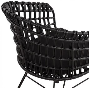 Καρέκλα - Πολυθρόνα ALLEGRA C5456.02 Μεταλλική με Wicker Μαύρο Τύπου Φωλιά 59Χ56,5Χ83Υ εκ. 59x56.5x83 εκ.