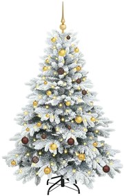 vidaXL Τεχνητό Χριστουγεννιάτικο Δέντρο Λευκό 150 cm ΠΕ και PVC