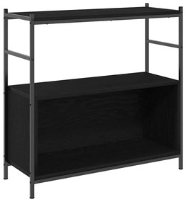 vidaXL Βιβλιοθήκη Μαύρη Δρυς 80x30x78,5 εκ Κατασκευασμένο Ξύλο