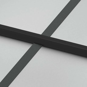 vidaXL Εσωτερική Πόρτα Μαύρη 83 x 201,5 εκ. Ψημένο Γυαλί &amp; Αλουμίνιο