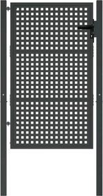vidaXL Πόρτα Κήπου Ανθρακί 100x150 εκ. Ατσάλι