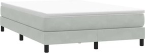 vidaXL Box Spring Κρεβάτι χωρίς στρώμα Ανοιχτό γκρι Βελούδινο