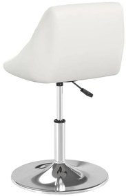 vidaXL Καρέκλες Τραπεζαρίας 6 τεμ. Λευκές από Δερματίνη