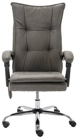 vidaXL Πολυθρόνα Γραφείου Μασάζ Γκρι Υφασμάτινη