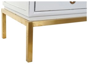 Ντουλάπι DKD Home Decor Λευκό Χρυσό Μέταλλο Λεύκες 120 x 50 x 175 cm