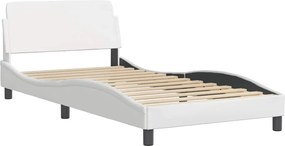 vidaXL Σκελετός Κρεβατιού Dover Λευκό 100x203εκ.Συνθετικό Δέρμα
