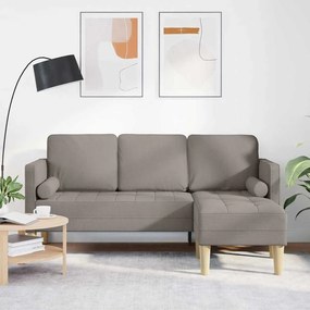 vidaXL Σετ Καναπέ με μαξιλάρι Taupe Πολυεστέρας