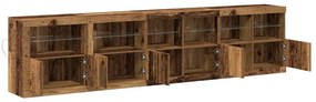 vidaXL Πλαϊνό γραφείο Παλαιό ξύλο 283 x 37 x 67 εκ Επεξεργασμένο ξύλο