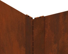 vidaXL Περίγραμμα γκαζόν 4 τμχ. 60 x 60 x 20 εκ Ατσάλι Σκ rusty
