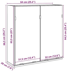 ΚΑΘΡΕΦΤΗΣ ΜΠΑΝΙΟΥ ΓΚΡΙ ΣΚΥΡΟΔΕΜΑΤΟΣ 64X20X66,5 ΕΚ. ΕΠΕΞ. ΞΥΛΟ 856939