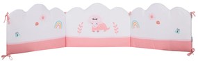 Πάντα Κούνιας Microfiber 45x195εκ. Digital Print Fun 4936 Ροζ-Λευκό Das Baby