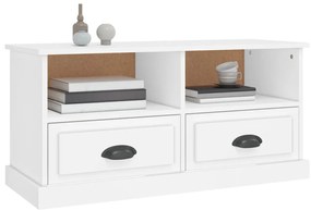 vidaXL Έπιπλο Τηλεόρασης Λευκό 93 x 35,5 x 45 εκ. Επεξεργασμένο Ξύλο
