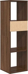 vidaXL Βιβλιοθήκη Καφέ Δρυς 34x31x112 εκ. από Επεξεργασμένο Ξύλο