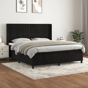 ΚΡΕΒΑΤΙ BOXSPRING ΜΕ ΣΤΡΩΜΑ ΜΑΥΡΟ 180X200 ΕΚ. ΒΕΛΟΥΔΙΝΟ 3132815