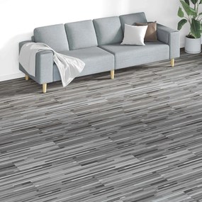 vidaXL Πλάκες Δαπέδου 18 pcs Γκρι 5,26 τ.μ. PVC