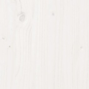 Παγκάκι/Καναπές Κήπου Επεκτεινόμενο Λευκό από Μασίφ Ξύλο Πεύκου - Λευκό
