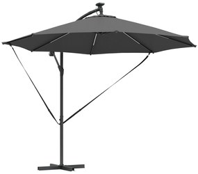 vidaXL Ομπρέλα Cantilever Banana Ανθρακί 294 x 294 x 248 cm
