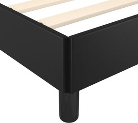 vidaXL Σκελετός Κρεβατιού Χωρίς Στρώμα Μαύρο 120x190 εκ.Συνθ. Δέρμα