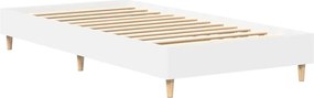 vidaXL Πλαίσιο κρεβατιού χωρίς στρώμα Λευκό 75x190 cm