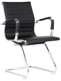 Καρέκλα Υποδοχής BF3300V Black EO277  54x59x95 cm Σετ 2τμχ