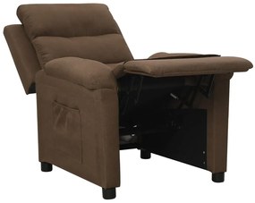 vidaXL Πολυθρόνα Ανακλινόμενη Καφέ Υφασμάτινη