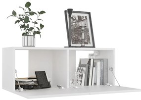 vidaXL Έπιπλα Τηλεόρασης 4 τεμ. Λευκά 80 x 30 x 30 εκ. από Επεξ. Ξύλο